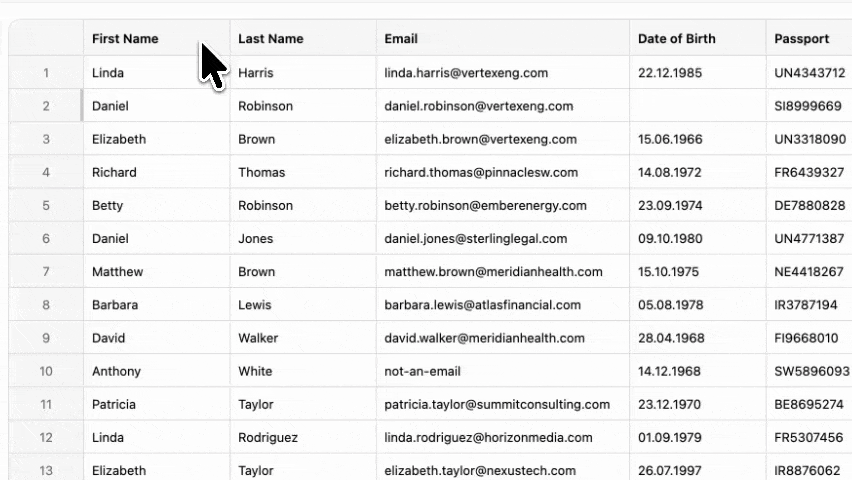 Sorting and filtering